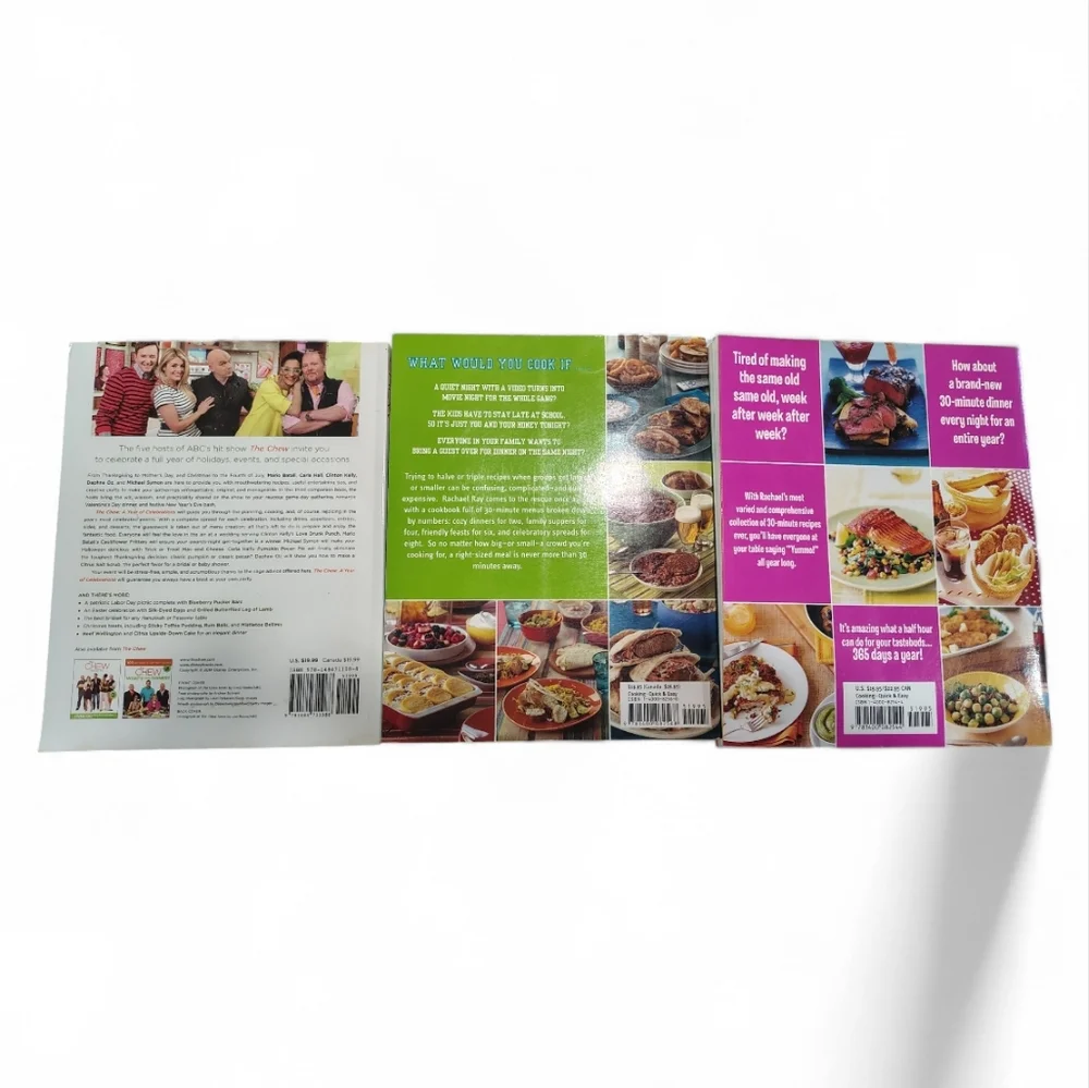 Rachael Ray Cookbook Bundle The Chew Cookbook Entertaining Football 3 Books